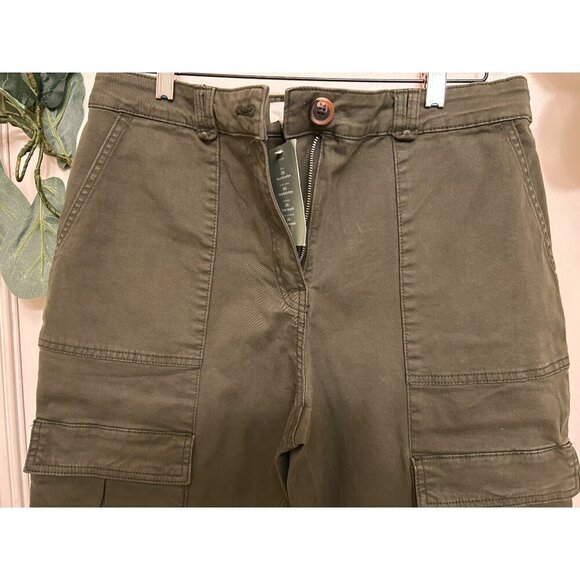 H&M Cargo Pants 10 Green Street Style Jogger - Picture 2 of 13